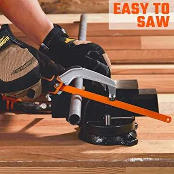 VANQUISH Aluminum Frame Mini Wood Hack Saw Metal Cutter Hand Hacksaw for Woodworking (4851)