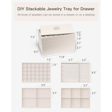 Vlando Miller Jewelry Trays - Stackable & Stylish Storage