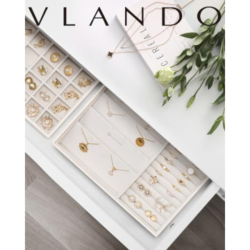 Vlando Miller Jewelry Trays - Stackable & Stylish Storage