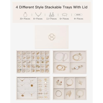 Vlando Miller Jewelry Trays - Stackable & Stylish Storage