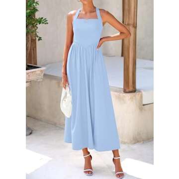 Stylish KIRUNDO Halter Maxi Dress for Women 2025