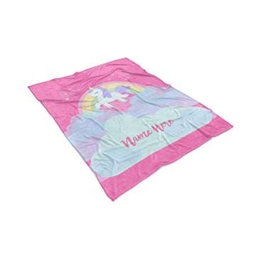 Personalized Magical Rainbow Unicorn Blanket for Kids