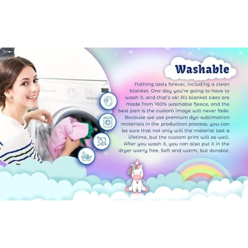 Personalized Magical Rainbow Unicorn Blanket for Kids