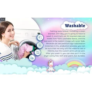 Personalized Magical Rainbow Unicorn Blanket for Kids