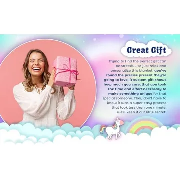 Personalized Magical Rainbow Unicorn Blanket for Kids