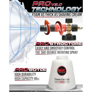 MJJC Foam Cannon Pro V2.0 for Thick Snow Foam Cleaning