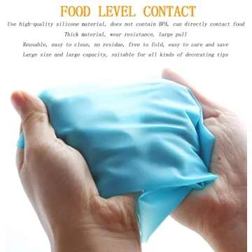 Reusable Piping Bags Set, Silicone Pastry Bags Cake Decorating Bags Frosting Piping Kit Baking Tools Cake Decorating Supplies with 3X(12’’+14’’+16’’) Silicone Bags, 9 Icing Tip Couplers, 9 Bag Ties