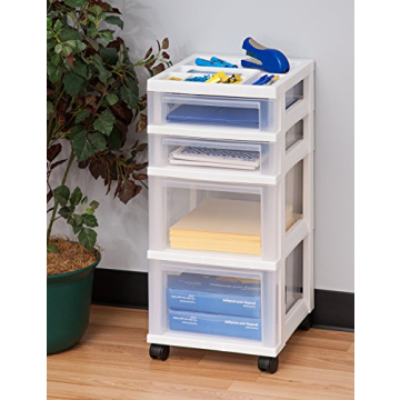 IRIS USA 4-Drawer Plastic Rolling Storage Cart