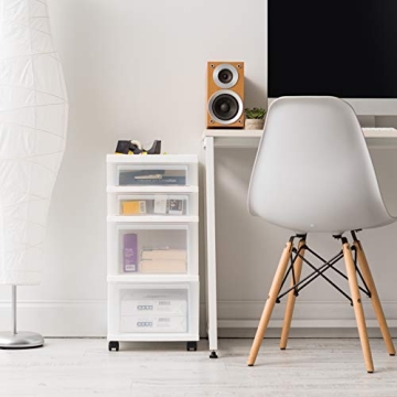 IRIS USA 4-Drawer Plastic Rolling Storage Cart