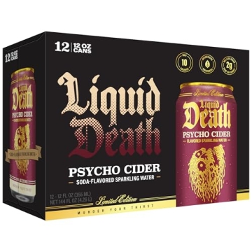 Liquid Death Psycho Cider Sparkling Water 12-Pack