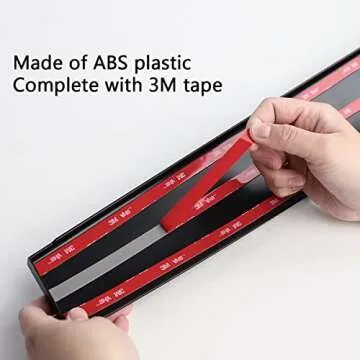 BMZX Tesla Model Y Dash Wrap Door Trim ABS Carbon Fiber Pattern Matte Dashboard Cover Cap Interior Decoration Wrap Kit Tesla Model Y 2021 2022 2023-1PCS