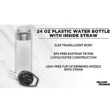 Buy DISCOUNT PROMOS 24 oz BPA Free Water Bottle Online