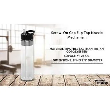 Buy DISCOUNT PROMOS 24 oz BPA Free Water Bottle Online