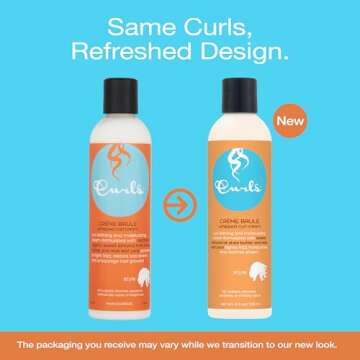 Curls Crème Brule Whipped Sculpting Cream - Dry, Wavy, Curly, and Textured Hair - Fights Frizz and ...