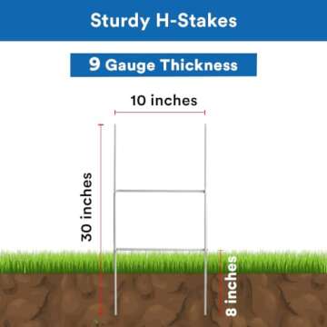 Open House Real Estate Signs – 18x24 Inches 5 Pack Set - Double Sided Red Property Yard Sign Bulk Pack - Includes 5 Heavy Duty Rust Free H Wire Stakes - Large Directional Arrows Realtor Agent Supplies