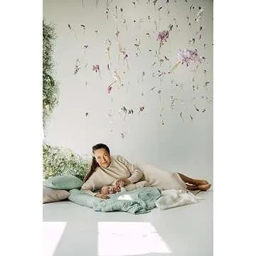 TISU Baby Crib Duvet Cover Soft Muslin Mint Dot Bedding