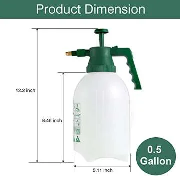 FUTONE 0.5 Gallon Hand Held Garden Sprayer