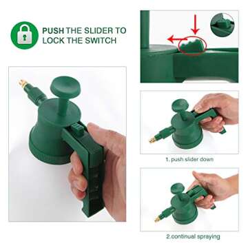 FUTONE 0.5 Gallon Hand Held Garden Sprayer