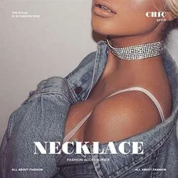 EARENT Vintage Layered Crystal Choker Necklace for Women