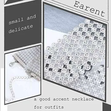 EARENT Vintage Layered Crystal Choker Necklace for Women