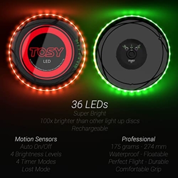 TOSY Flying Disc: RGB LED Frisbee for Everyone