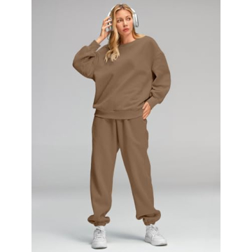 AUTOMET Women's Oversized Sweatsuit Cozy Fall Lounge Set