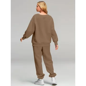 AUTOMET Women's Oversized Sweatsuit Cozy Fall Lounge Set