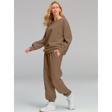 AUTOMET Women's Oversized Sweatsuit Cozy Fall Lounge Set