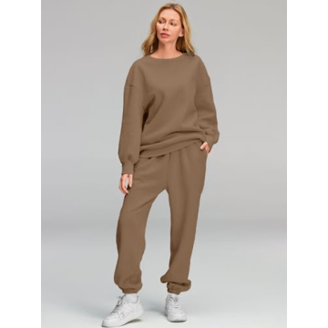 AUTOMET Women's Oversized Sweatsuit Cozy Fall Lounge Set