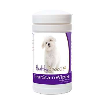 Healthy Breeds Maltese Tear Stain Wipes - 70 Count, Cleaning Made Easy