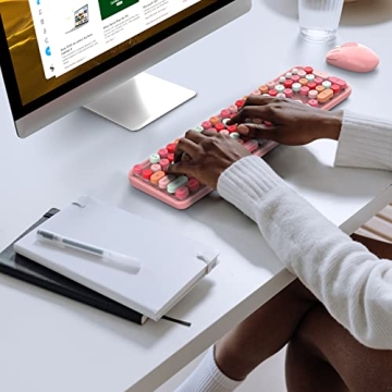 MOFII Wireless Keyboard and Mouse Combo - Stylish Retro Design