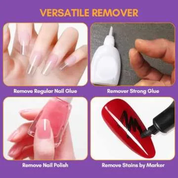 Makartt Nail Glue Remover Kit for Lasting Manicures