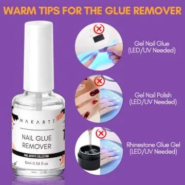 Makartt Nail Glue Remover Kit for Lasting Manicures