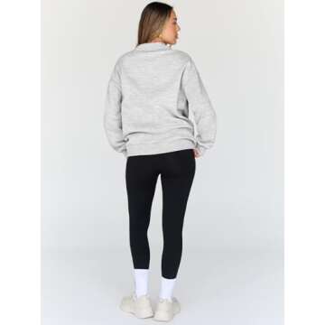 Trendy Queen Womens Oversized Turtleneck Sweatshirt Fall Winter
