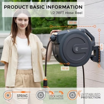 Giraffe Tools 78 ft Heavy Duty Retractable Hose Reel