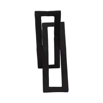 Sagebrook Home 12" Decorative Metal Sculpture - Black Iron Abstract Statue for Table, Desk, Home Decor - Creative Gift Idea for Bold Modern Style