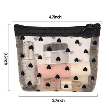 MHDGG Mini Mesh Makeup Bags - 6 Stylish Pouches for Travel
