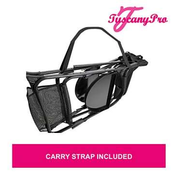 Tuscany Pro Portable Hairstylist & Makeup Artist Chair - Perfect for Salons, Movie Sets and More - Italian Design - Adjustable Seat Heights