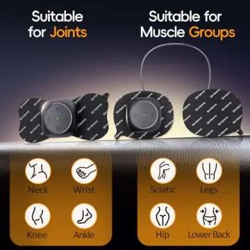 Comfytemp Wireless TENS Unit 30 Modes Muscle Stimulator for Pain Relief, FSA HSA Eligible 2 Packs Rechargeable TENS Machine with Remote, Pulse Muscle Stimulator for Back Shoulder Sciatica (4pads)