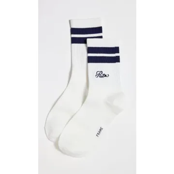 FRAME Women's Ritz Unisex Striped Athletic Socks - Stylish Comfort