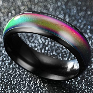 Stainless Steel Color Changing Mood Ring for Weddings