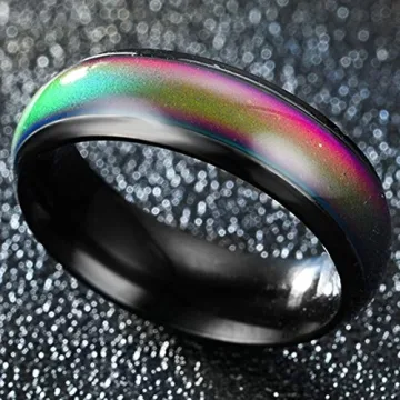 Stainless Steel Color Changing Mood Ring for Weddings