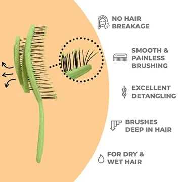 Ninabella Organic Detangling Hair Brush - Vegan & Eco-Friendly