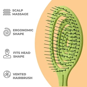 Ninabella Organic Detangling Hair Brush - Vegan & Eco-Friendly