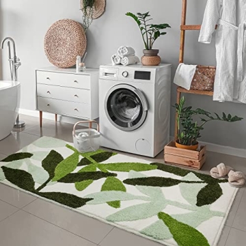 Shop UNIBATH Leaf Bathroom Runner Rug Non Slip & Washable