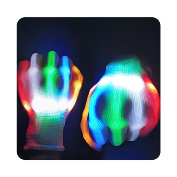 VICAITOYS LED Gloves for Kids - Light Up Fun with 6 Flash Modes
