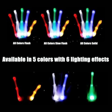 VICAITOYS LED Gloves Kids Light Up Fun 6 Flash Modes