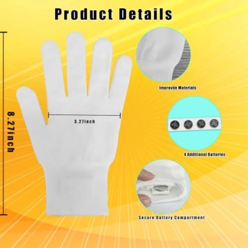 VICAITOYS LED Gloves Kids Light Up Fun 6 Flash Modes