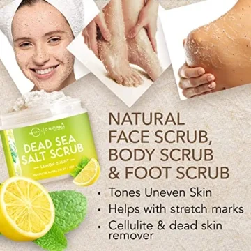 O Naturals Lemon Oil Dead Sea Salt Scrub - 18oz