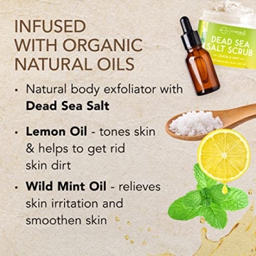 O Naturals Lemon Oil Dead Sea Salt Scrub - 18oz